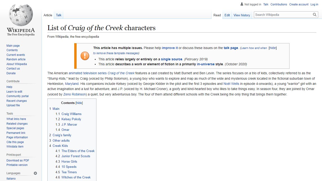 List of Craig of the Creek characters - Wikipedia